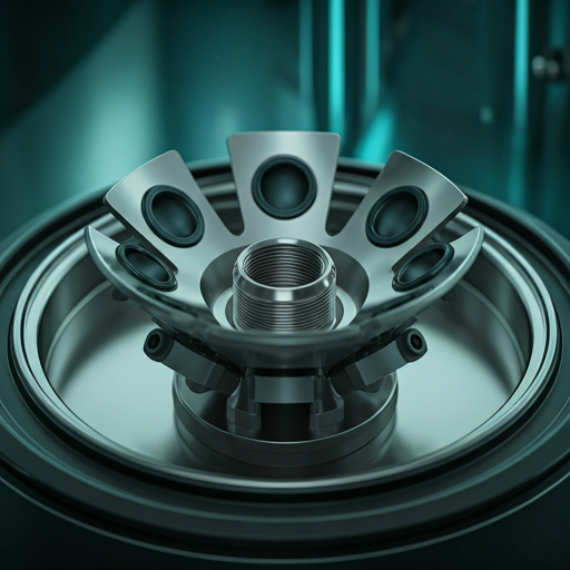 Custom engineered rotor viewed from below